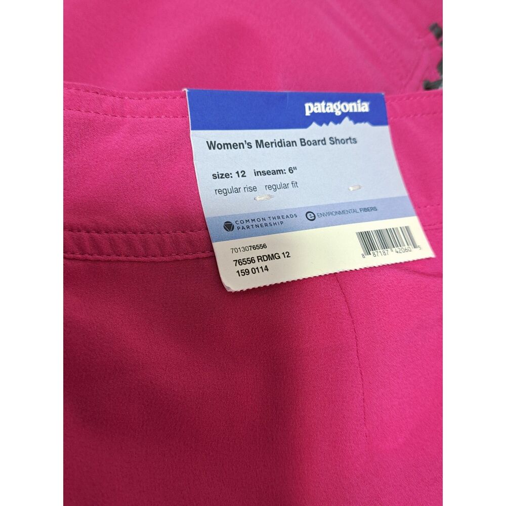 Patagonia Women's Pink Meridian Board Shorts Travel Vacation Sz 12 - Picture 5 of 5